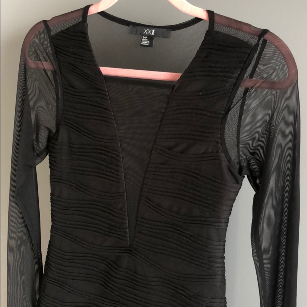 Mesh- sexy black dress